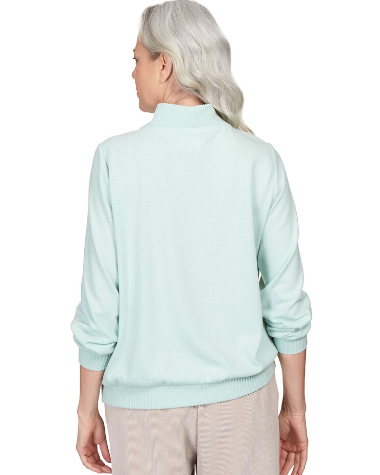 Alfred Dunner® St.Moritz Embroidered Envelope Neck Sweatshirt image number 2