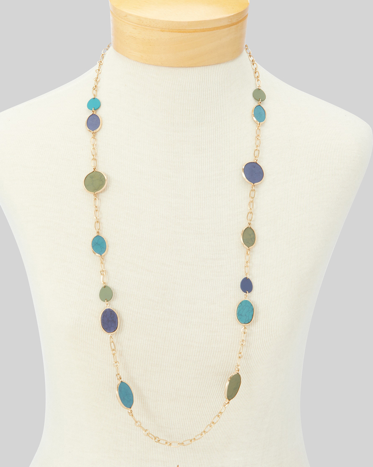 Long Mixed-Stone Necklace image number 1