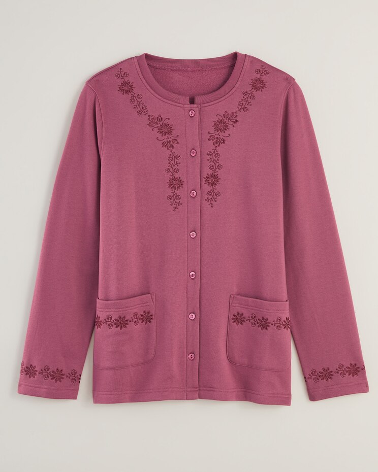 Embroidered Fleece Cardigan image number 2