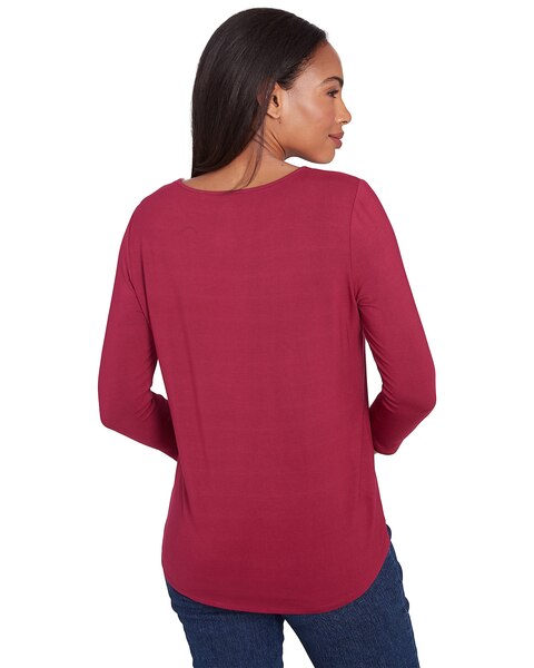 Ruby Rd® Berry Glam Knit Stretch Top