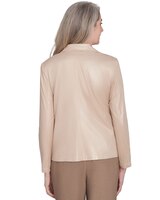 Alfred Dunner® Emerald Isle Shimmer Faux Leather Jacket thumbnail number 2