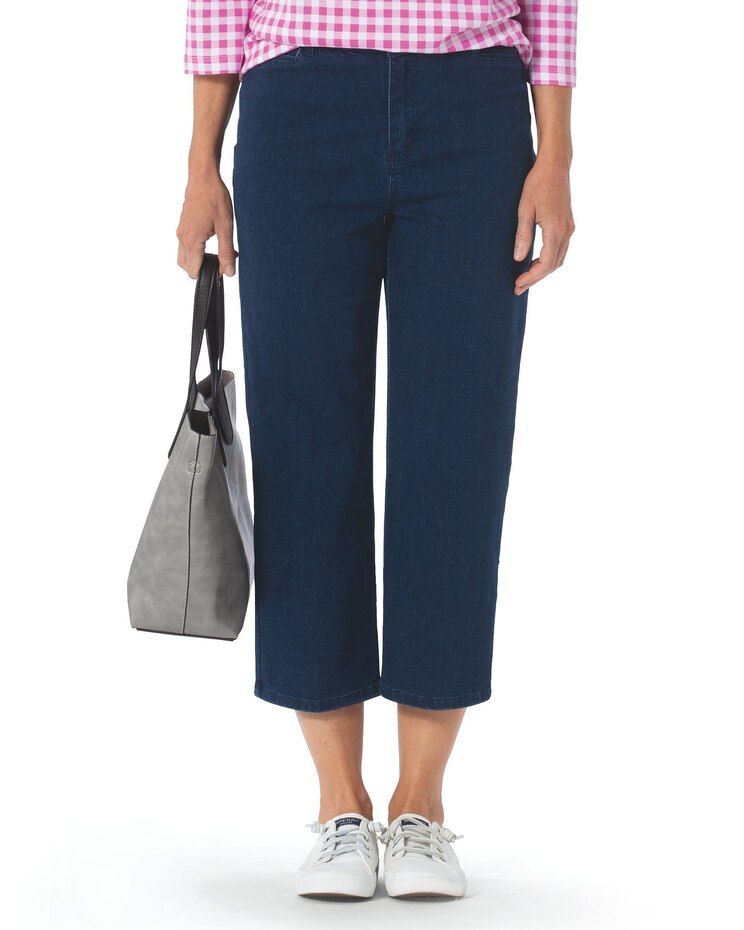 Dreamflex Denim Cropped Stovepipe Jeans image number 1