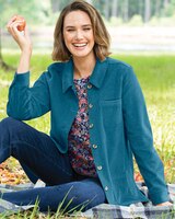 Stretch Wide-Wale Corduroy Shirt Jacket thumbnail number 1