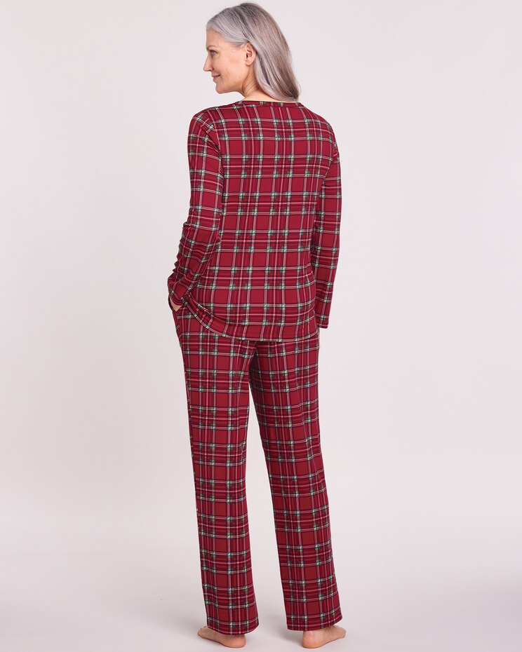 Comfy & Cozy Satin Trim Pajamas image number 3