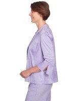 Alfred Dunner® Isn't It Romantic Suede Flutter Sleeve Jacket thumbnail number 4
