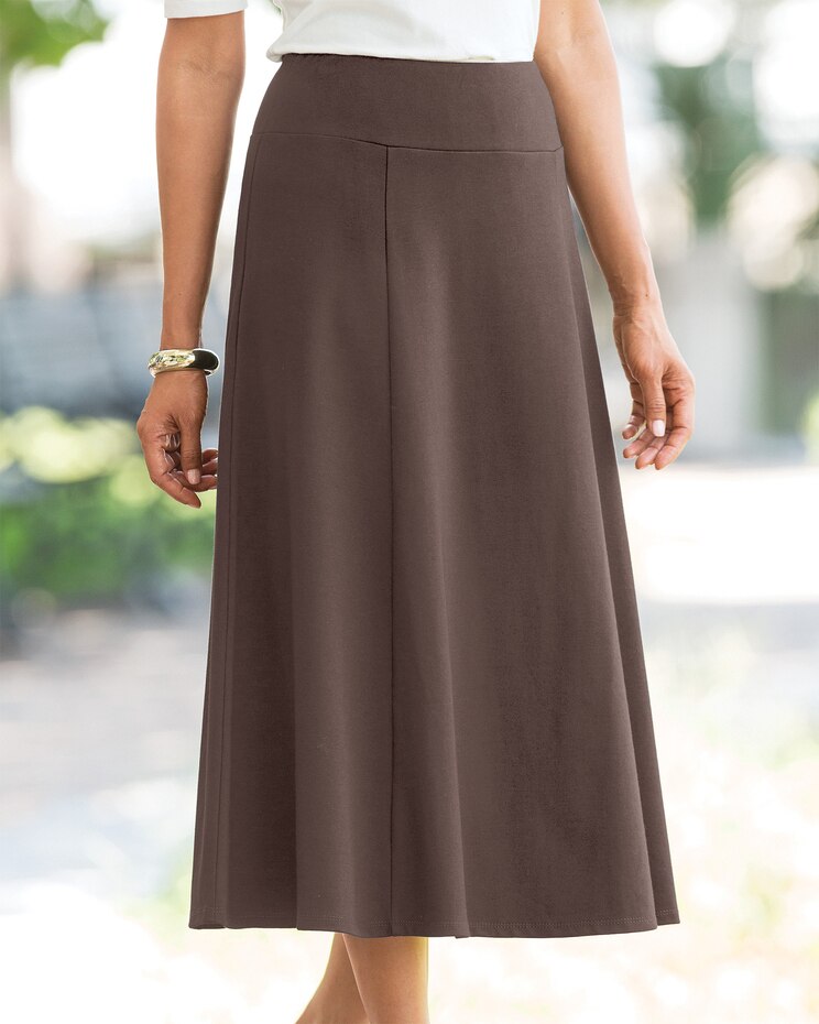 Everyday Knit Solid Long Skirt image number 1