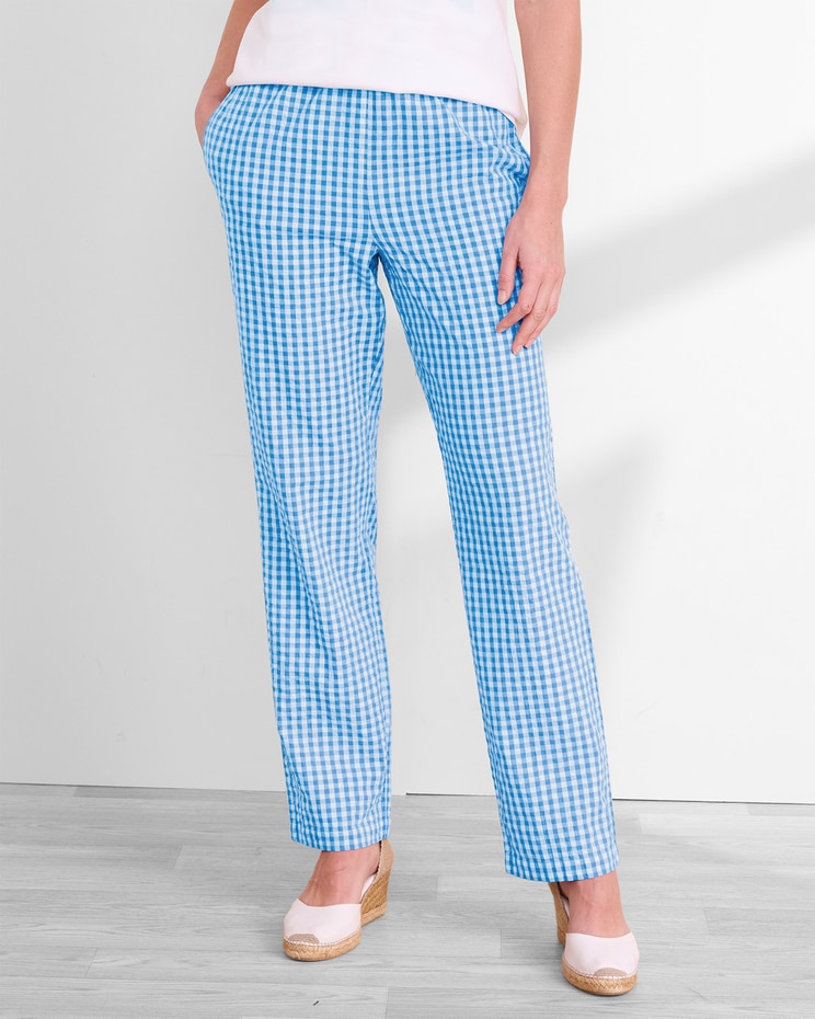 Gingham Seersucker Pants image number 1