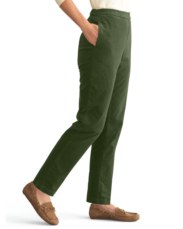 Stretch Pincord Pull-On Pants image number 2