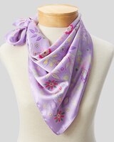 Lilac Garden Satin Scarf thumbnail number 1