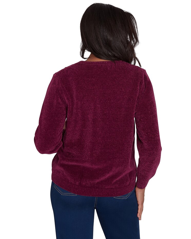 Alfred Dunner® Classics Classic Chenille Pullover Sweater image number 4