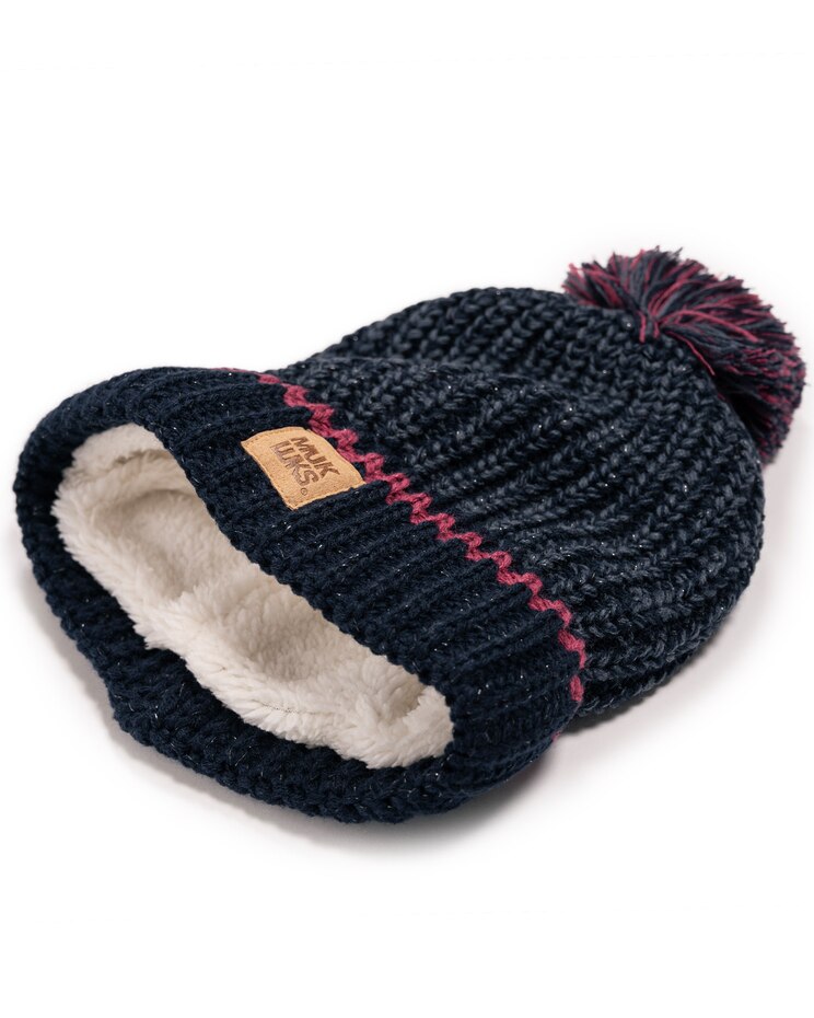 MUK LUKS® Womens Marled Chunky Stitch Hat image number 3