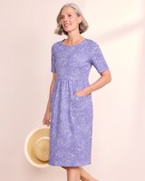 Boardwalk Knit Tropical-Print Weekend Dress  thumbnail number 1