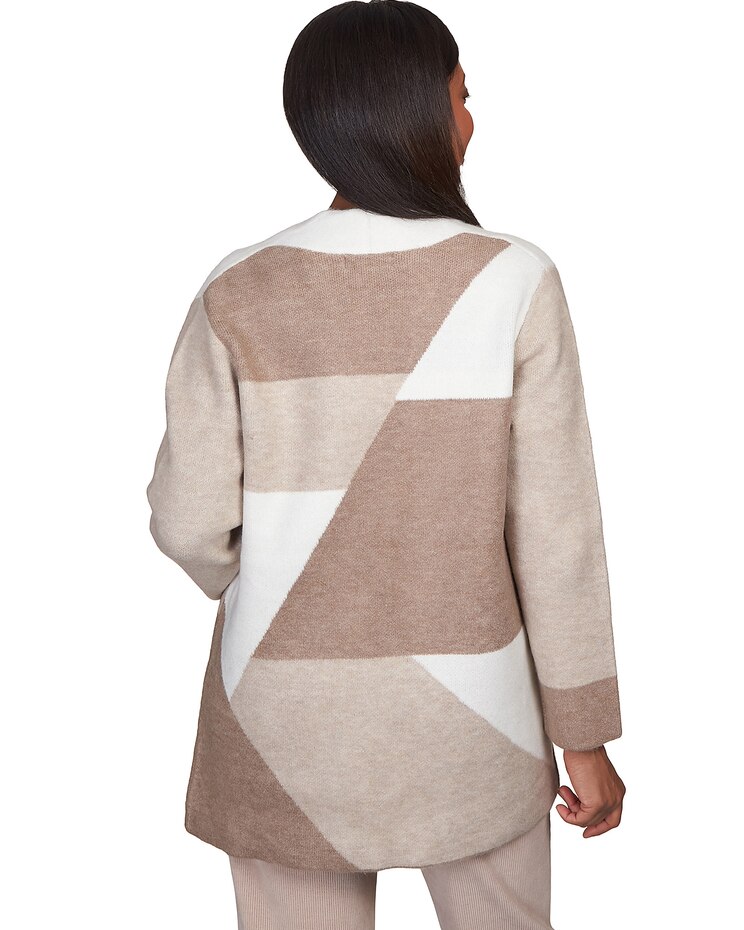 Alfred Dunner® St.Moritz Colorblock Open Front Cardigan image number 2
