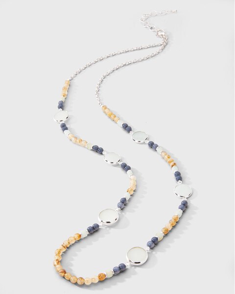 Twilight Tones Long Bead Necklace