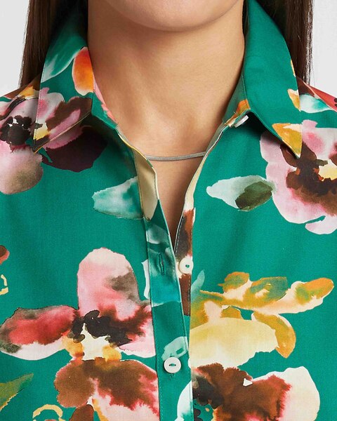 Foxcroft Zoey Watercolor Floral Shirt