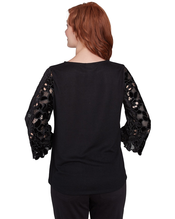 Ruby Rd® Berry Glam Knit Emb Top Combo image number 2