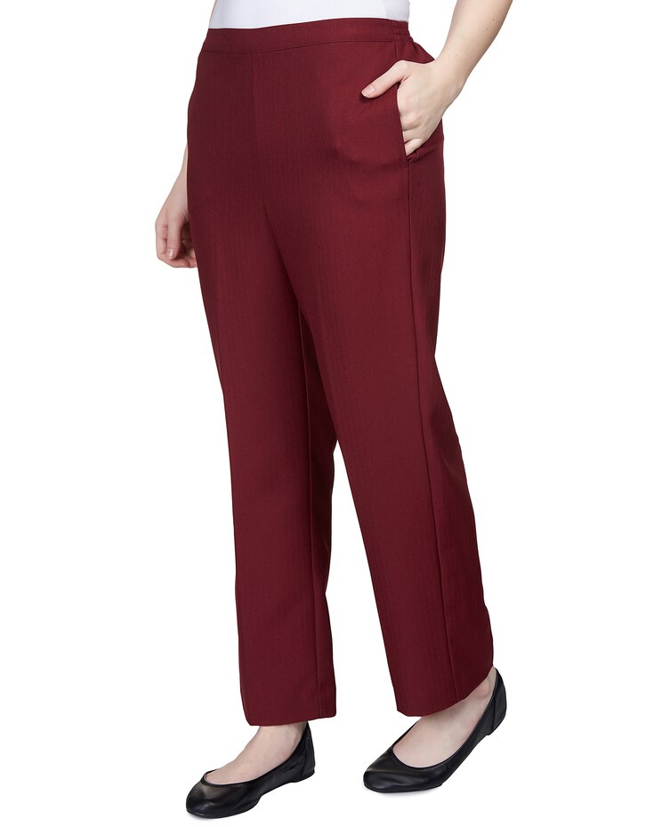 Alfred Dunner® Mulberry Street Herringbone Average Length Pant image number 5