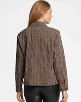 Foxcroft Thelma Mini Gigham Crinkle Jean Jacket thumbnail number 2
