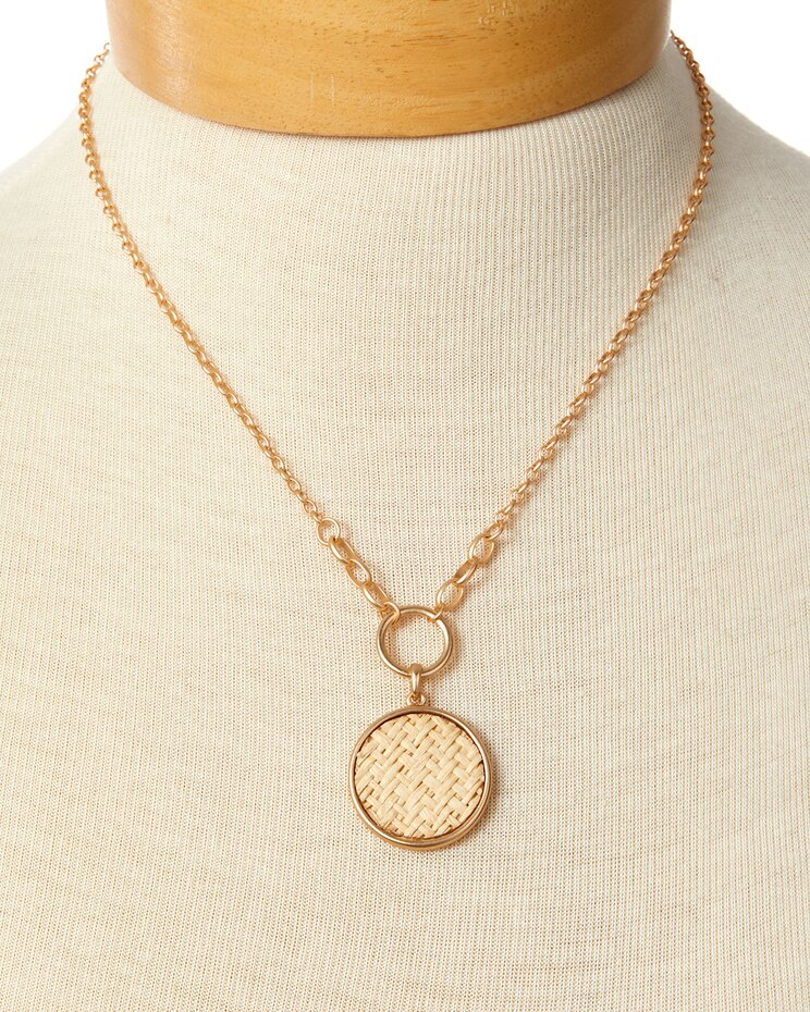 Rattan-Drop Necklace image number 1