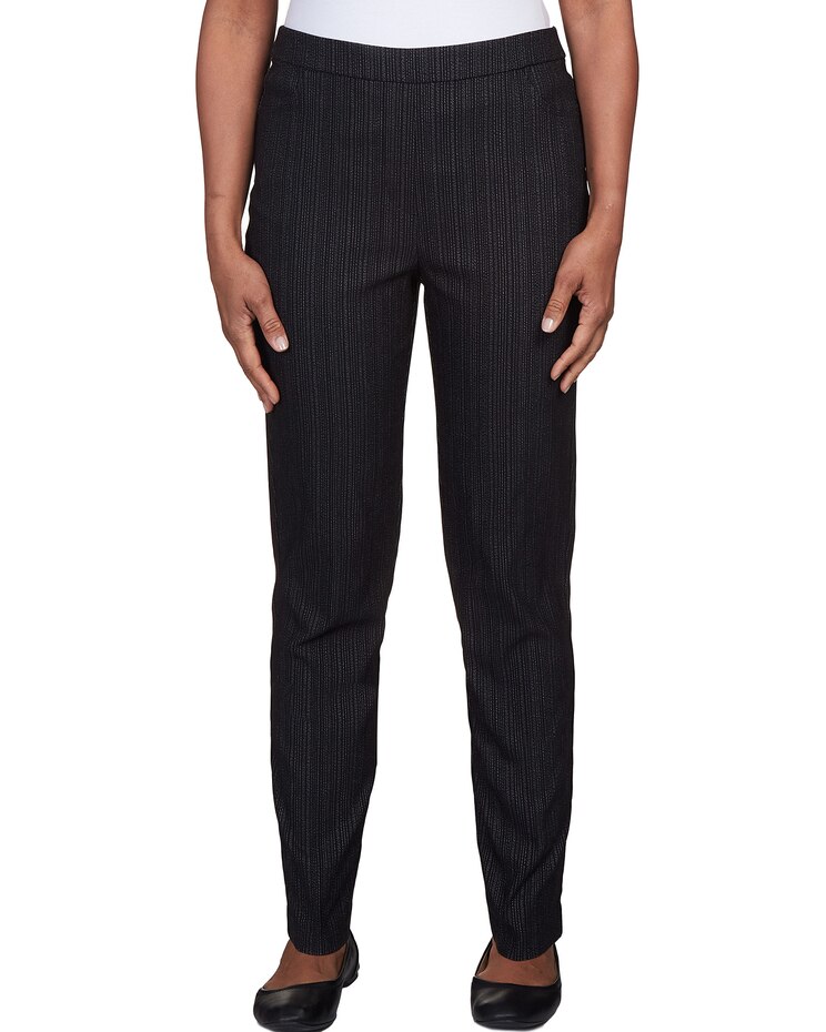 Alfred Dunner® World Traveler Slim Fit Pinstripe Average Length Pant image number 1