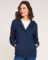 Hooded Fleece Snap Jacket thumbnail number 4