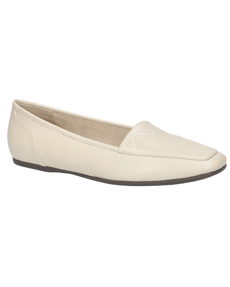 Easy Street® Thrill Perf Square Toe Flats image number 1