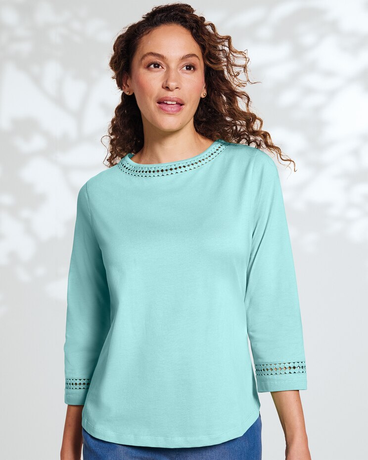 Prima™ Cotton Hemstitch Tee image number 1