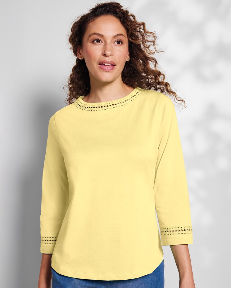 Prima™ Cotton Hemstitch Tee image number 1