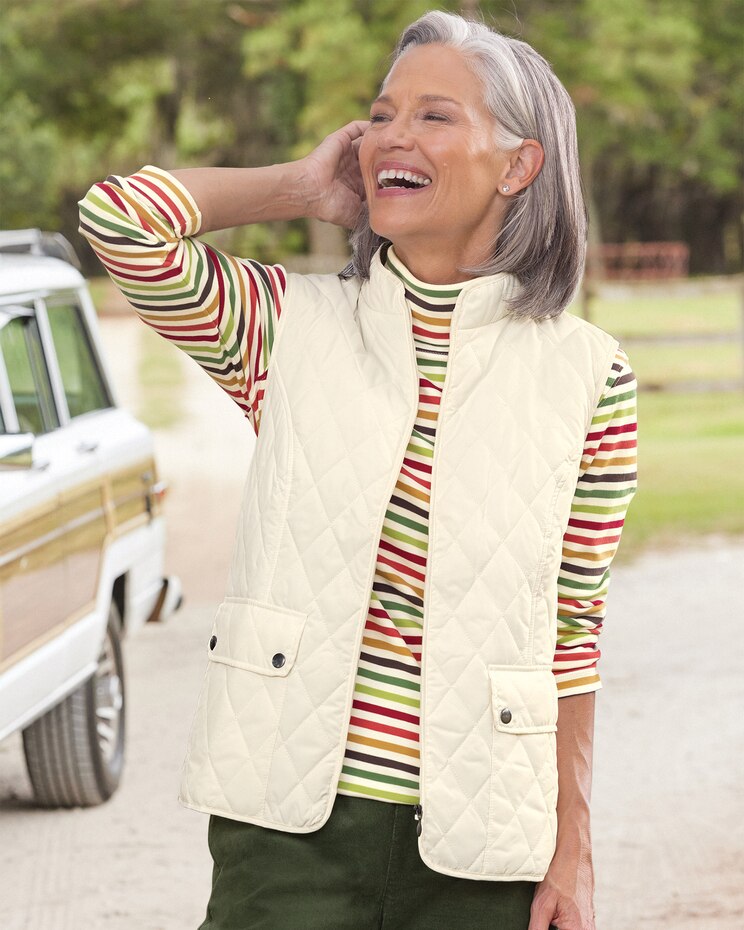 Berkshire Solid Quilted Vest image number 1
