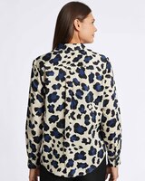 Foxcroft Charlie Cheetah Print Shirt With Border thumbnail number 2