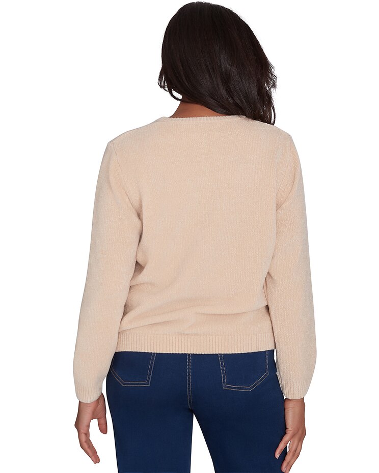 Alfred Dunner® Classics Classic Chenille Pullover Sweater image number 5