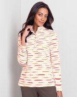 Essential Cotton Broken Stripe Henley thumbnail number 1