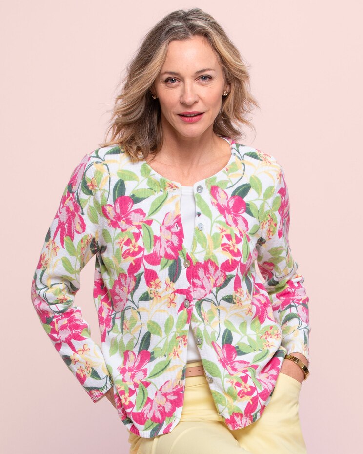 Limited-Edition Floral-Print Cardigan image number 1