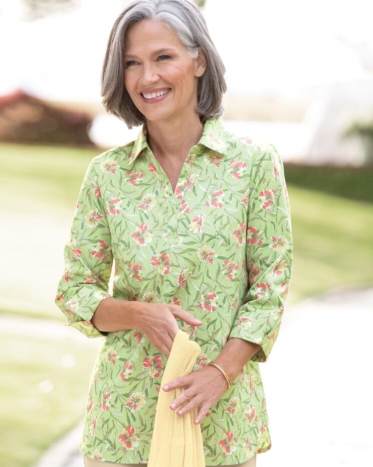 Sketched Floral Popover Tunic image number 1