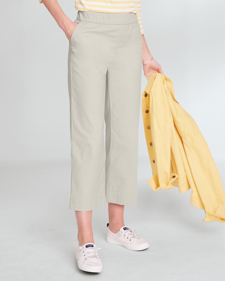 Dennisport Relaxed Pull-On Cropped Chinos image number 1