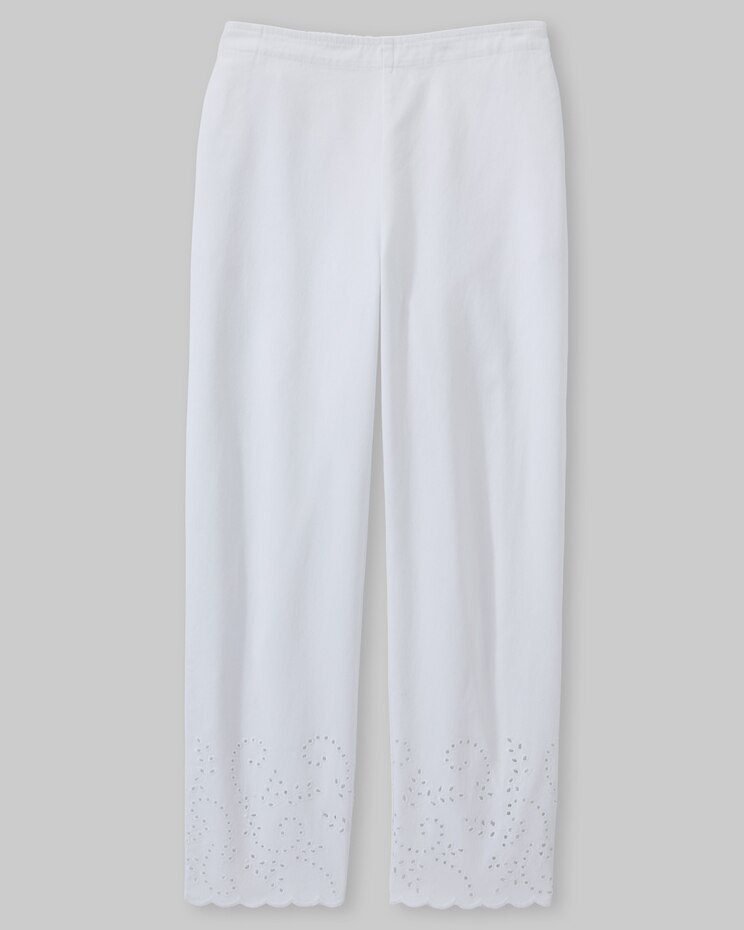 Dennisport Eyelet-Hem Cropped Pants image number 2