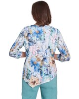 Alfred Dunner® Lake Victoria Asymmetrical Hem Watercolor Floral Print Tee thumbnail number 2