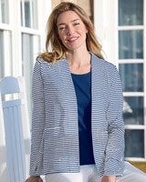 Coastal Cotton Striped Cardigan  thumbnail number 1