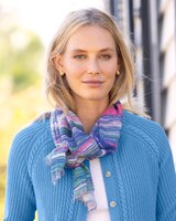 Watercolor Stripe Oblong Scarf thumbnail number 2