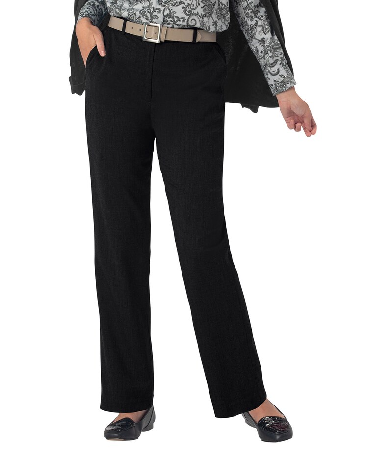 Stretch Wool Gabardine Fly-Front Pants image number 1