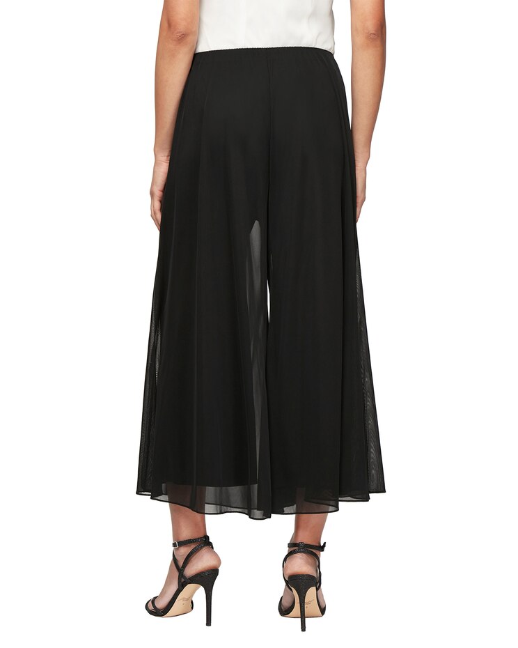 Wide Leg Cropped Length Mesh Pant image number 2