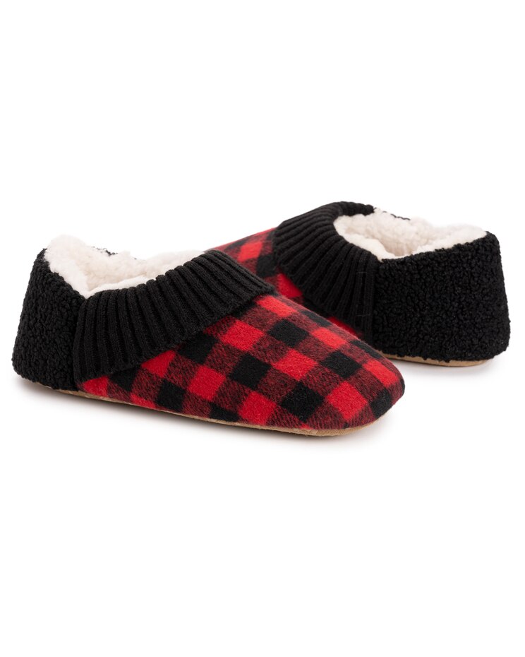 MUK LUKS® Women's Flannel Plaid Slipper With Berber Heel Slippers image number 6