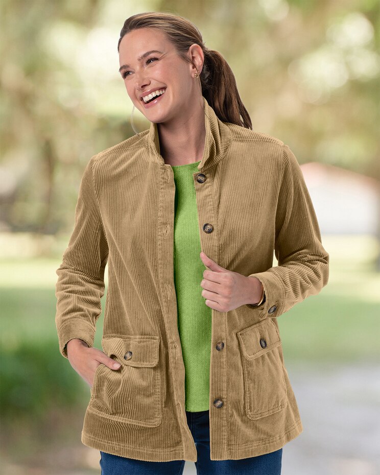 Wide-Wale Corduroy Shirt Jacket image number 1