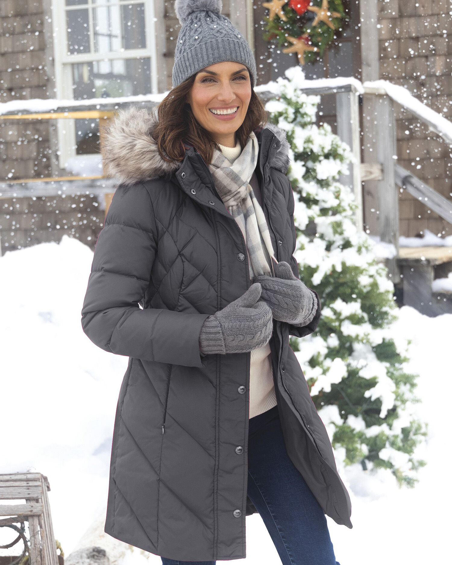 London fog long down coat hot sale