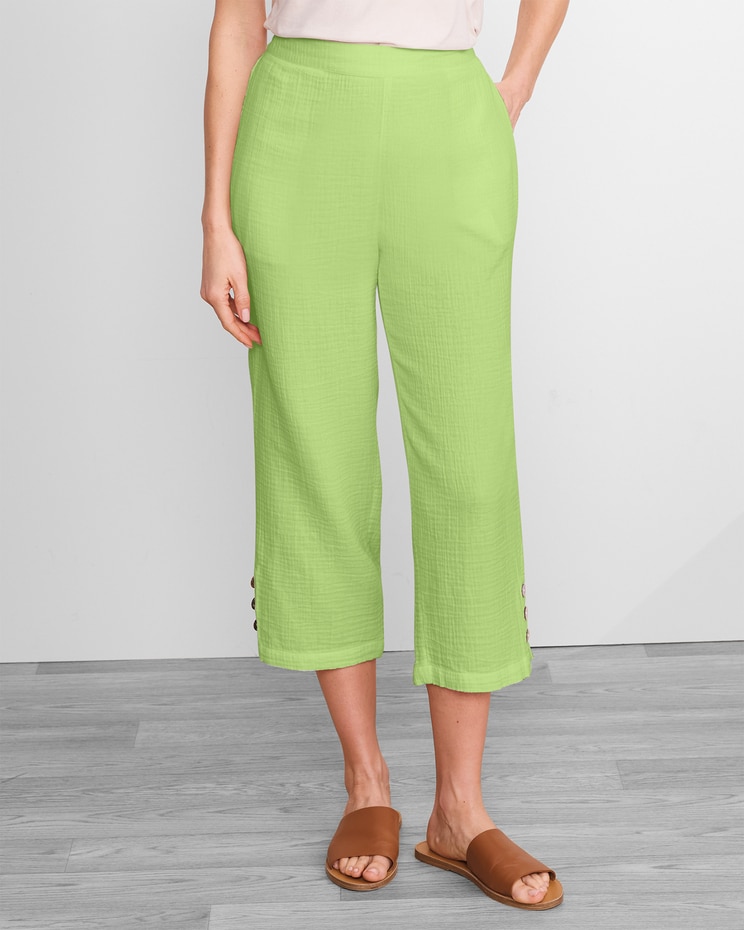 Nantucket Textured-Cotton Capris image number 1
