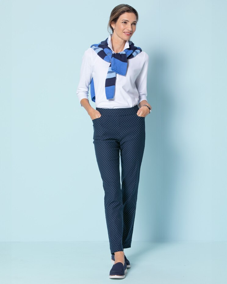 SlimSation® Dot 4-Pocket Ankle Pants image number 3