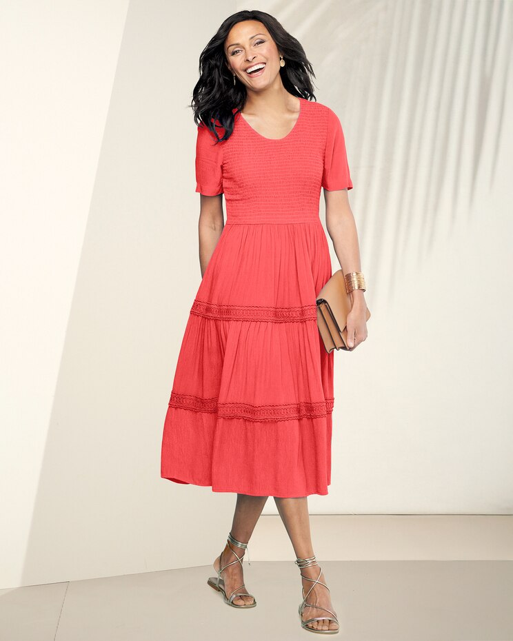 Malibu Gauze Tiered Dress image number 1