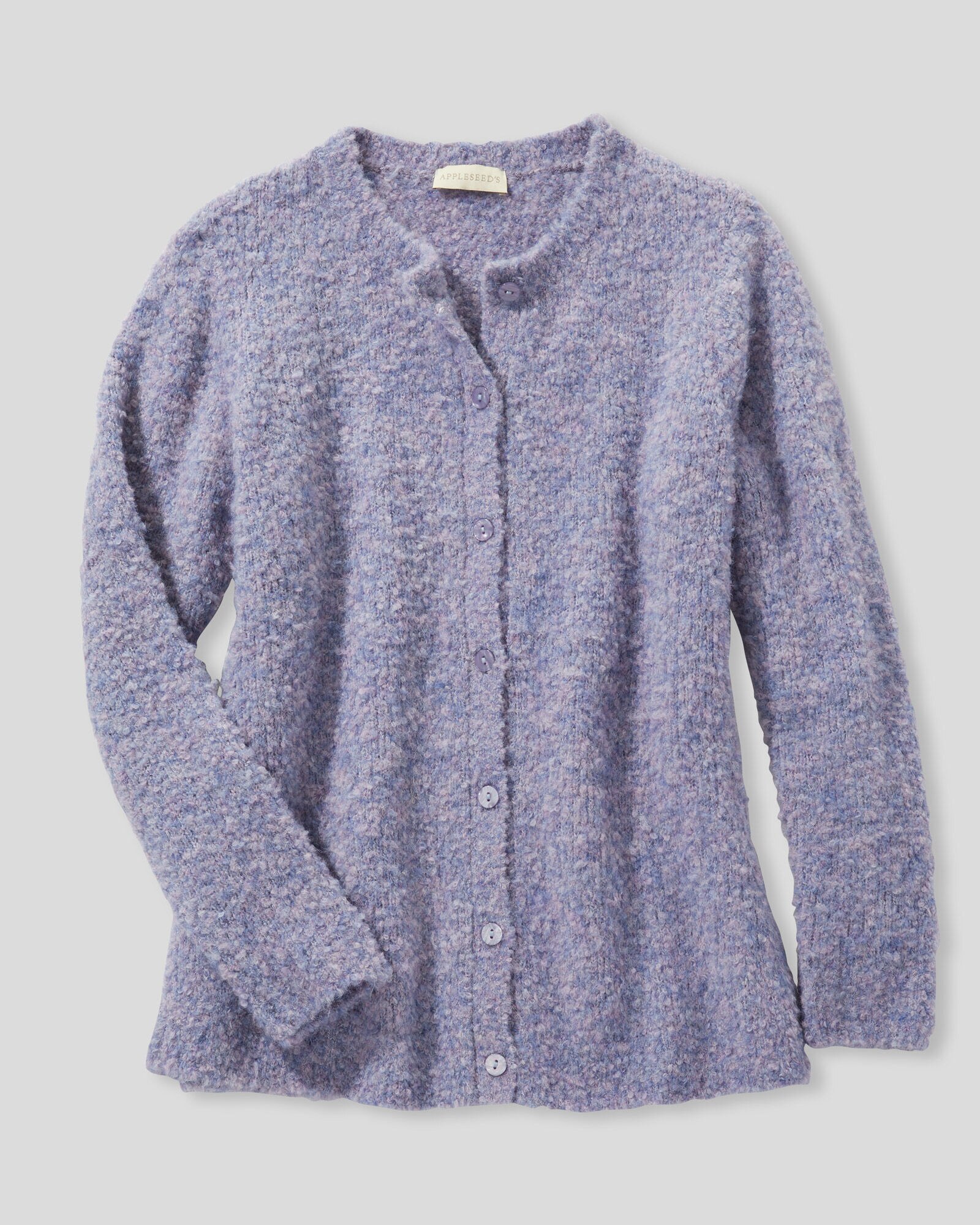 Luxe Bouclè Button-Front Cardigan