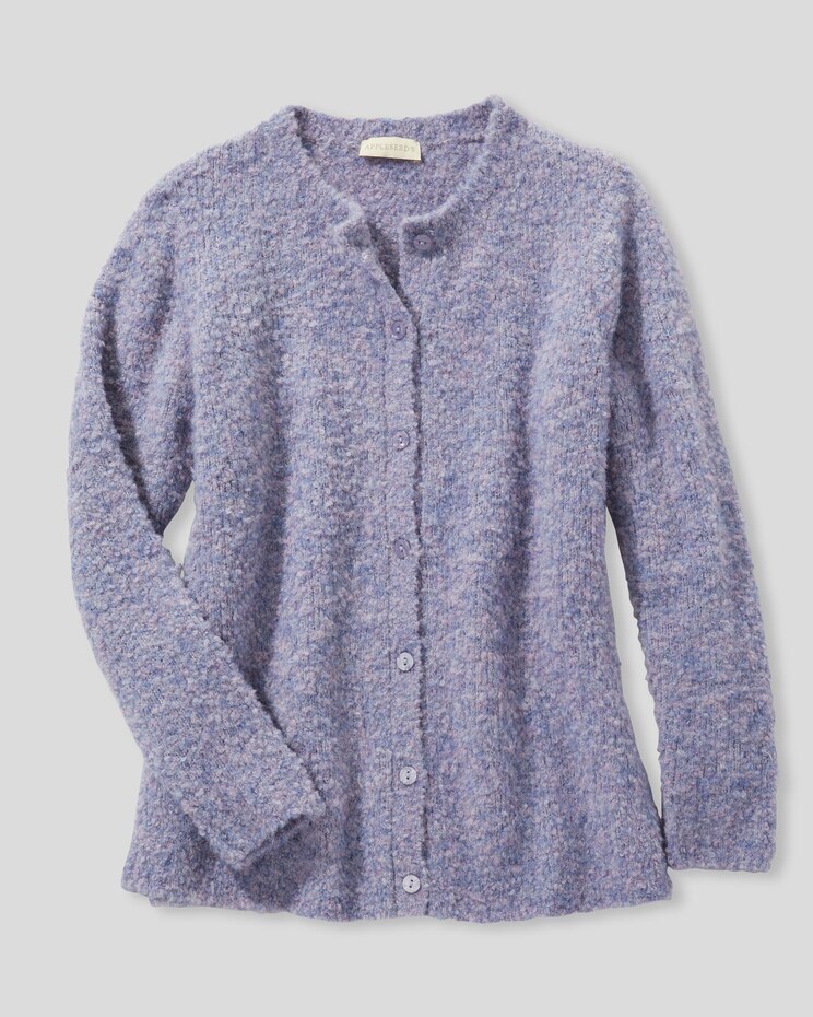 Luxe Bouclè Button-Front Cardigan image number 8