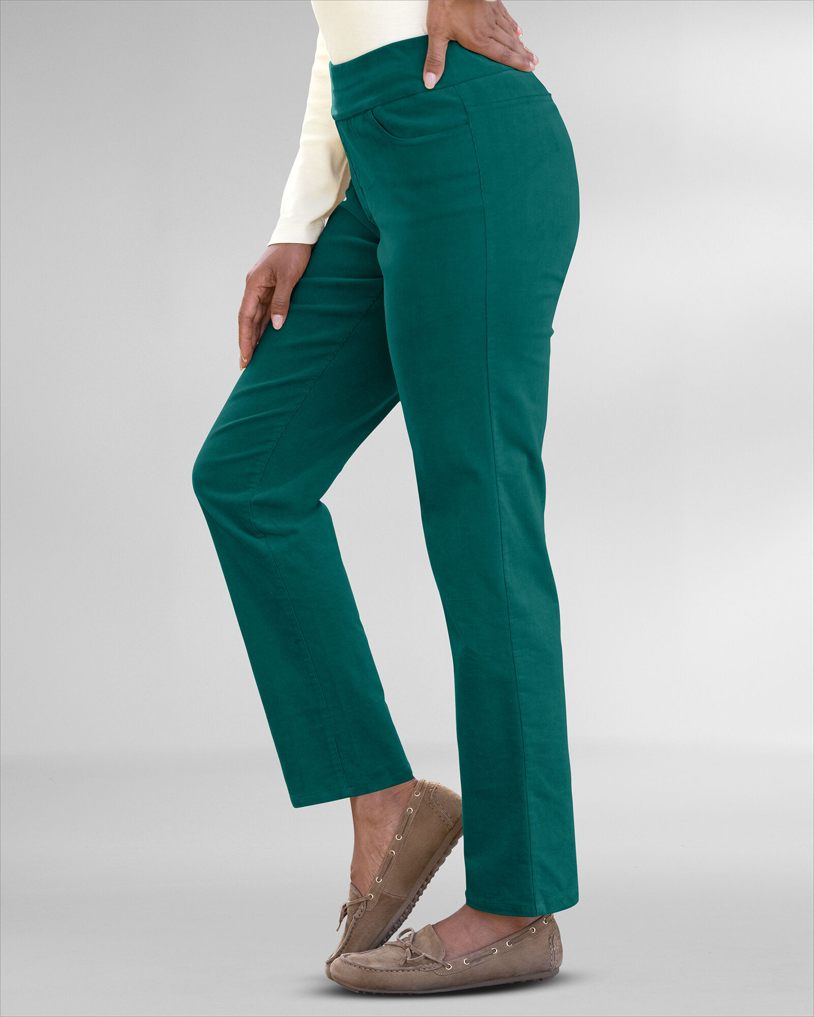 SlimSation Straight-Leg Pincord Pants | Appleseed's SlimSation Straight-Leg Pincord Pants | Appleseed's